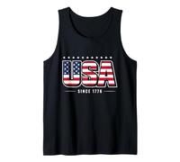 USA Flag Since 1776 Patriotic Vintage American Pride Tank Top