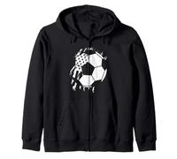 USA Flag Soccer Ball Zip Hoodie