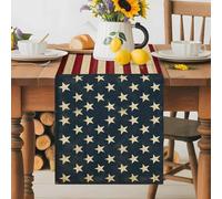 USA Flag Stars and Stripes Table Runner 72 Inches Long,Table Runners Kitchen Dining Tables Decoration for Home Party Decor, Independence Day Patriotic Tables Runner Wedding Dresser Scarf