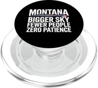 USA Flag State Montana Bigger Sky Fewer People Zero Patience PopSockets PopGrip for MagSafe