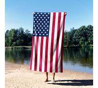 USA Flag Towel - American Stars & Stripes Design - Face, Hand, Bath or Oversize Beach Towel - Patriotic 4th of July, Veterans & Military Gift - Bathroom Decor