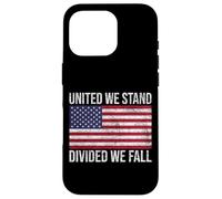 USA FLAG UNITED WE STAND DIVIDED WE FALL AMERICAN PATRIOT Case for iPhone 16 Pro