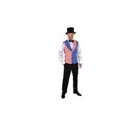 USA Flag Waistcoat for Men - Red/White/Blue Polyester, Chest 104-112 cm, M/L (EU 52/56) - Magic Design