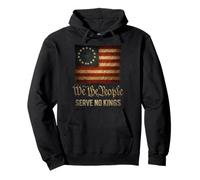 USA Flag We The People Serve No Kings Pullover Hoodie