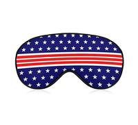 USA Flag with Stripes Stars Blue and Red Sleep Eye Mask Soft Sleep Cover Blindfold Sleeping Mask Cover for Sleep Travel