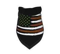 USA FlagFunny Weed Leaf FlagStoner 420 Spring Dog Bandanas Girl Bulk Puppy Kerchief Adjustable Soft Triangle Bibs Accessories for Small Medium Large Puppy Cats