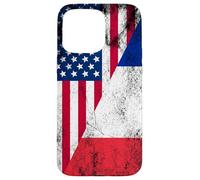 USA & France Flags - United States of America, French Case for iPhone 15 Pro Max