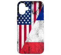 USA & France Flags - United States of America, French Case for iPhone 16 Plus