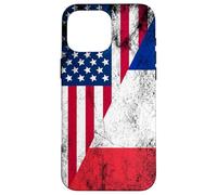 USA & France Flags - United States of America, French Case for iPhone 16 Pro Max