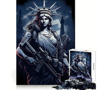 USA Freedom Rifle Gun Jigsaw Puzzles 1000 Pieces for Teenagers Sharp Recall Restful Pleasure Uniform Cut Ideal Xmas Gift (38x26cm)