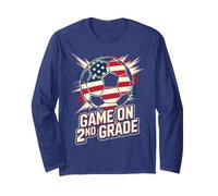 USA Game ON 2ND Grade Ready Crush Soccer Let's Go Teacher Long Sleeve T-Shirt