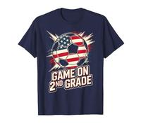 USA Game ON 2ND Grade Ready Crush Soccer Let's Go Teacher T-Shirt