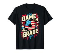 USA Game ON 4TH Grade Soccer Hello First Day Teacher America T-Shirt