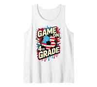 USA Game ON 4TH Grade Soccer Hello First Day Teacher America Tank Top
