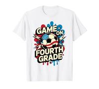 USA Game ON Fourth Grade Soccer Ready Crush First Day Value Graphic T-Shirt, Men, White, XL