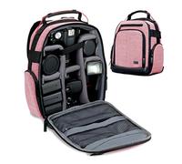 USA Gear Camera Backpack, Digital Camera Neoprene Carrying Bag with Customisable Accessory Dividers, Weather Resistant Bottom, Comfortable Back Support Compatible with Canon, Nikon and More