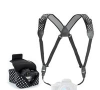USA Gear Camera Sleeve (Polka Dot) + Chest Harness Strap (Polka Dot) - Bundle