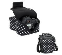 USA Gear Camera Sleeve (Polka Dot) + Top Loading Camera Case (Polka Dot) - Bundle