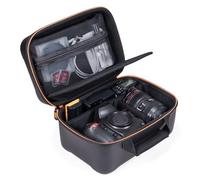 USA Gear Camera Storage Case (25.4 cm) Semi Rigid Camera Carrying Case fits Canon Rebel T7, EOS R50, M50, Kodak Pixpro FZ55, Compact DSLR & Lenses - Customizable Dividers, Water Resistant Exterior