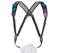 USA Gear DSLR Camera Strap Chest Harness with Quick Release Buckles, Galaxy Neoprene Pattern and Accessory Pockets - Compatible with Canon, Nikon, Sony and More Point and Shoot and Mirrorless Cameras