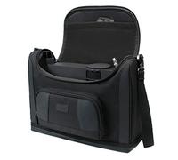 USA Gear Mini Projector Travel Messenger Bag Carry Case up to 31.8 x 19.81 x 10.41 cm - Accessory Pockets Customisable Dividers- Compatible with Select Elephas, Apeman, HuiHeng, Wimius and More- Black