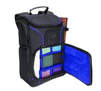 USA Gear MTG Backpack Compatible with Magic the Gathering Deck, Yu-Gi-Oh, MTG Decks & more - TCG Backpack MTG Bag with Shoulder Straps, Customizable Dividers, TCG Playmat Holder, Binder Space (Blue)