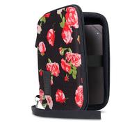 USA Gear Portable WiFi Hotspot Hard Case - WiFi Booster Travel Case with Wrist Strap - Compatible with MERCUSYS MT110, ZTE MF920, TP-Link M7450, D-Link DWR-2101 - Floral