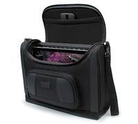 USA Gear Small Messenger Bag Compatible with Microsoft Surface Pro 11th Gen, Surface Pro 10, 9, 8 - Shoulder Travel Tablet Bag Fits Accessories, Charger, Keyboard, Mouse (Black)