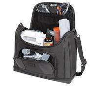 USA GEAR Travel Bag for Nebuliser - Customizable Interior, Shoulder Strap, Padded Walls, Durable Exterior - Compatible with Nebuliser Machine, Mask, Tubing, Asthma Inhaler, and More - Bag Only (Black)
