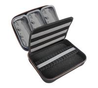 USA Gear XL Semi Hard Shell Dart Case - Storage Protective Case for 15 Piece Dart Set, Tips, Flights and Shafts, and More Accessories - Locking Foam Design for Soft and Steel Tips - Black