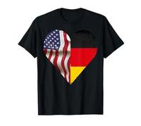 USA Germany Heart - Dual Citizenship Design T-Shirt