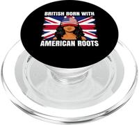 USA Girl Heritage British Born American Roots Pride PopSockets PopGrip for MagSafe