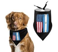USA Guatemala Flag Cute Dog Bandanna Scarf Printed Adjustable Triangle Pet Kerchief for Dogs And Cats