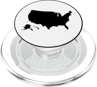 USA Heartbeat Map American America PopSockets PopGrip for MagSafe