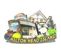 USA Hilton Head Island Magnet Fridge Magnet Wooden 3D Landmarks Travel Collectible Souvenirs Decoration Handmade