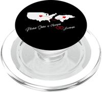 USA & Honduras love for 2 countries hearts connection PopSockets PopGrip for MagSafe
