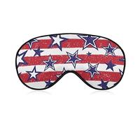 USA Independence Day Stars Sleep Mask Blindfold 4th of July Adjustable Super-Smooth Soft Eye Mask Cover for Men Women Travel and Nap