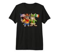 USA Ireland Flag Proud Irish American Roots Irish Heritage Premium T-Shirt