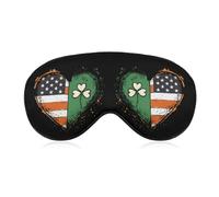 USA Irish Shamrock Sleep Mask Eye Cover for Sleeping Men Women Light Blocking Travel Blindfold