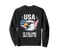 USA Is Calling And I Must Go Bald Eagle Patriotic Sweatshirt