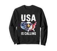 USA Is Calling Bald Eagle American Flag Map Pride Sweatshirt