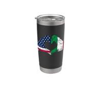 USA Italy Flag Italian Roots Stainless Steel Insulated Tumbler