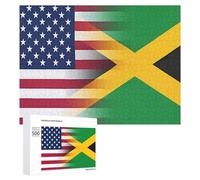 USA Jamaican Flag Puzzles Customized Challenging Gifts for Adults 300/500/1000 Piece