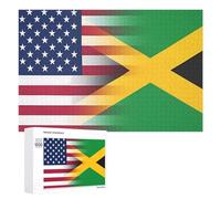 USA Jamaican Flag Puzzles Customized Challenging Gifts for Adults 300/500/1000 Piece