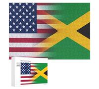 USA Jamaican Flag Puzzles Customized Challenging Gifts for Adults 300/500/1000 Piece
