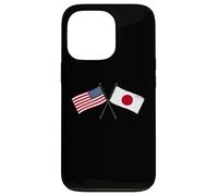 USA Japan Crossed Flags American Japanese Friendship Case for iPhone 13 Pro