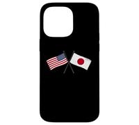 USA Japan Crossed Flags American Japanese Friendship Case for iPhone 14 Pro Max