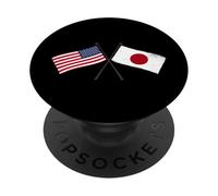 USA Japan Crossed Flags American Japanese Friendship PopSockets Adhesive PopGrip