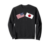 USA Japan Crossed Flags American Japanese Friendship Sweatshirt