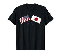 USA Japan Crossed Flags American Japanese Friendship T-Shirt